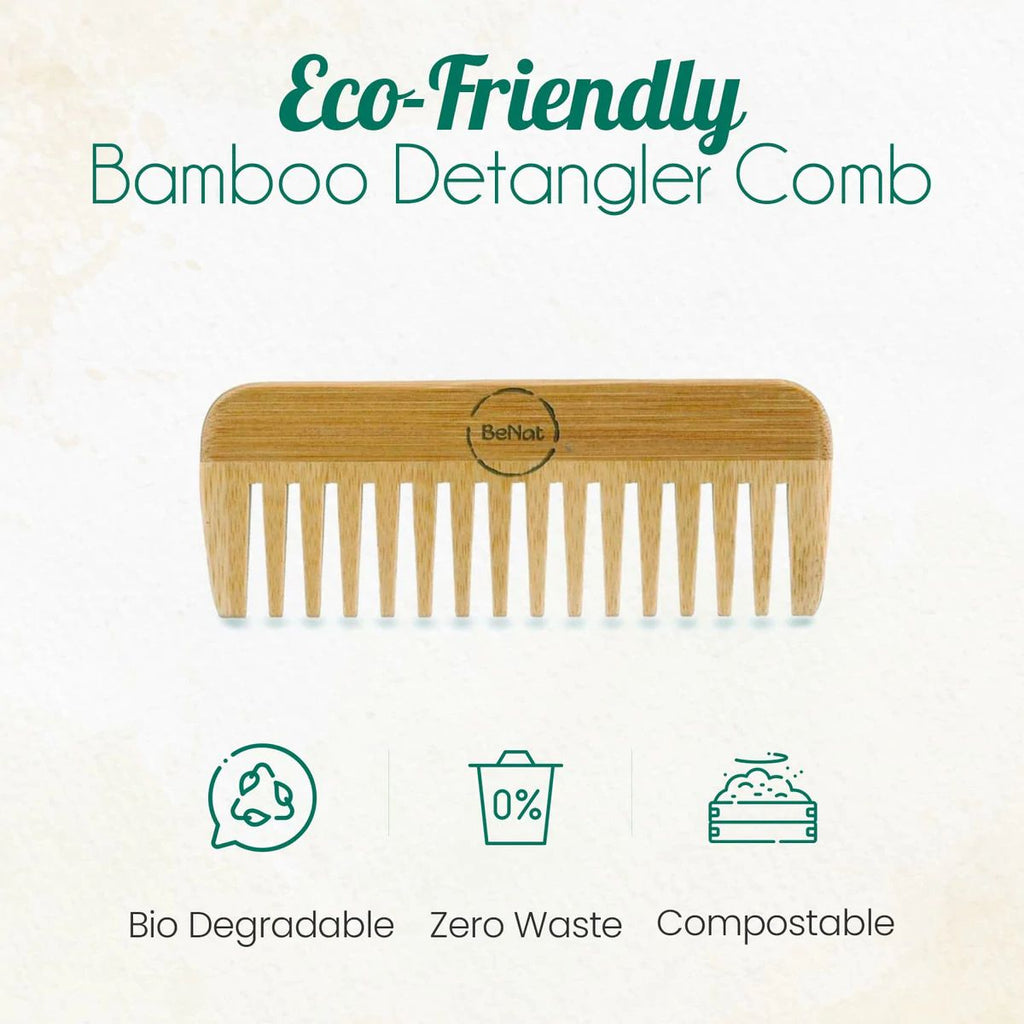 All - Natural Bamboo Comb - American Made - Thoughtful Gift from QuantumDrop - Labs