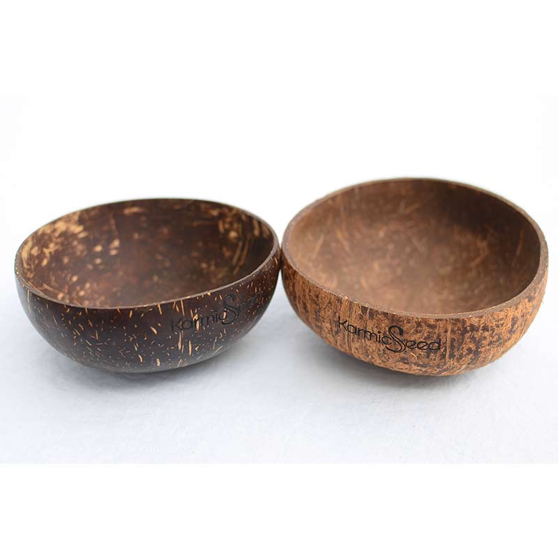 Handmade Coconut Bowls (Set of 4) - American Made - Thoughtful Gift from QuantumDrop - Labs
